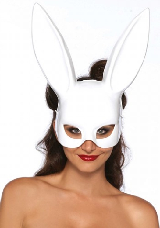 Маска пластикова кролик плейбой Playboy (біла)