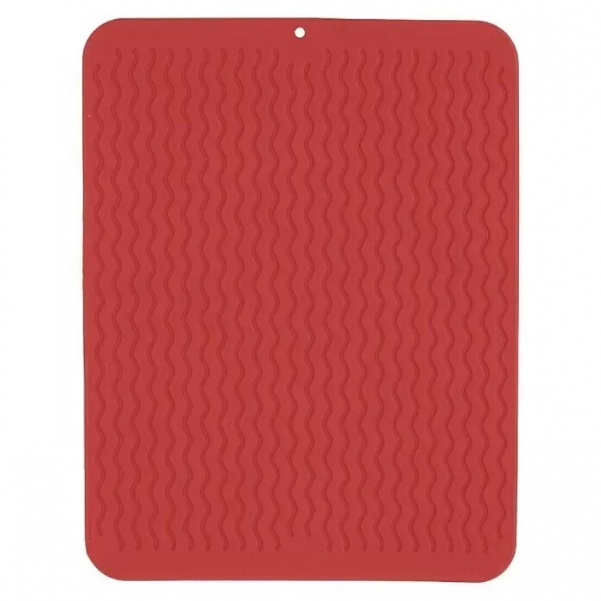 Килимок нековзкий для сушіння посуду 30*40см red