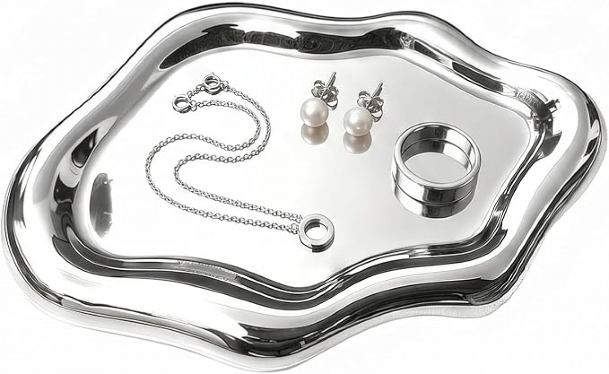 Декоративна підставка для прикрас та аксесуарів у формі хмари, Silver