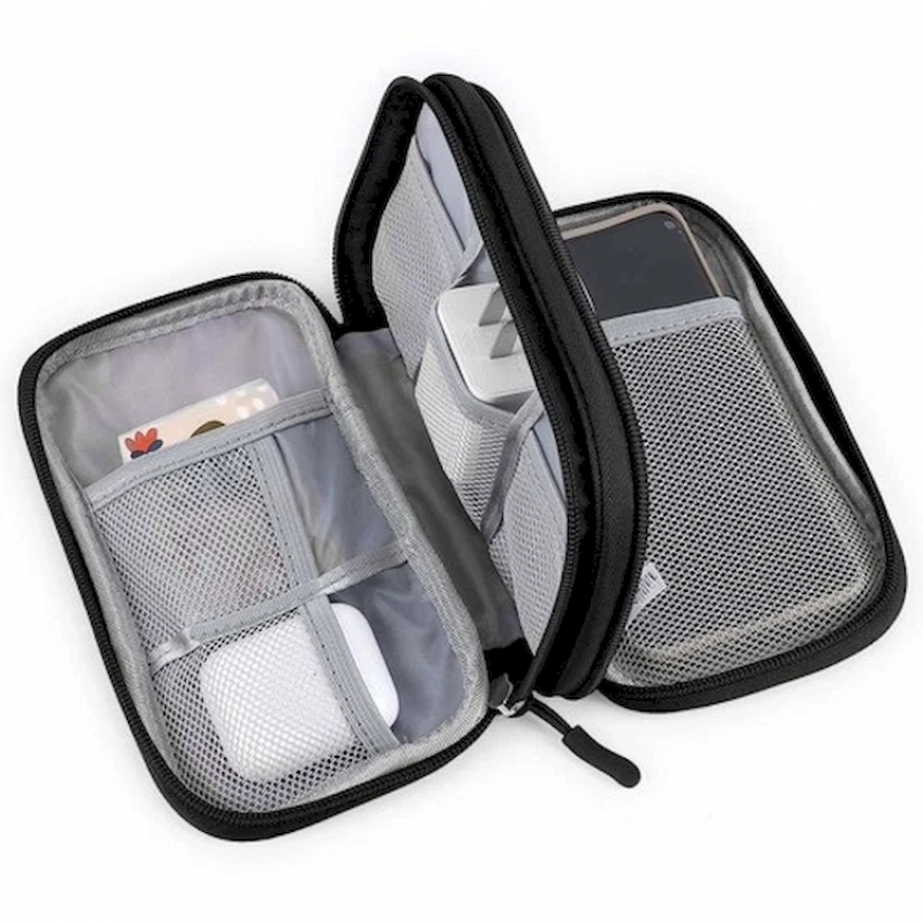Органайзер-чехол водостойкий Mini Bag дорожный для проводов и гаджетов с зарядками black