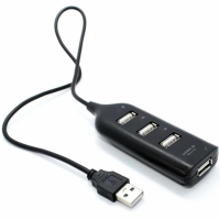 Разветвитель USB hub 2.0 хаб 4 порта черный