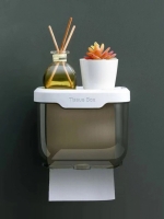 Пластиковый органайзер-держатель для туалетной бумаги с полочкой Tissue Small