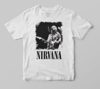 Футболка универсальная женская мужская nirvana белая