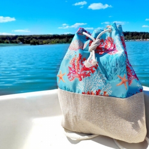 Рюкзак жіночий тканинний Морські корали