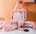 Набор прозрачных сумок-косметичек Washbag Pink 30см 26см 20см