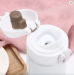 Термос с клапаном и поилкой Hello Kitty 500 мл бело - розовый