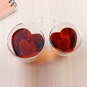 Чашка для кофе с двойным дном Сердце