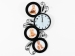 Часы настенные Круглая змейка на 3 фото черные