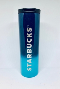 Термокружка глянцевая с блестками Starbucks 473мл (Blue)