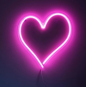 Неоновый ночник-светильник Сердце LED для комнаты