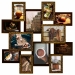 Деревянная мультирамка Путишественник золотой шоколад на 12 фото