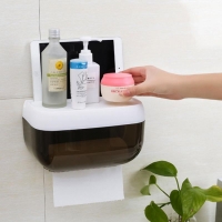 Пластиковый органайзер держатель для туалетной бумаги с полочкой под телефон
