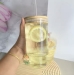 Стакан для коктейля грани 400 м прозрачный с крышкой и трубочкой