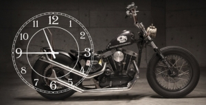Часы на холсте Мотоцикл 25х50