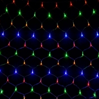 Garland LED mesh 120 LED, white cord 1.5x1.5 m (Multicolor)