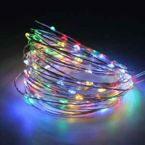 Garland LED dew on batteries 5 m, 50 LED (Multicolor)