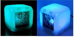 Часы будильник хамелеон с термометром