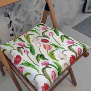 Подушка на стул Тюльпаны