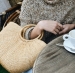Фото1 Соломенная сумка с ручками Сен-Лоран