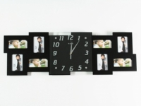 Часы настенные Семейные воспоминания на 8 фото черные