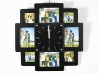 Часы настенные семейные на 8 фото черные