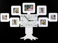 Часы настенные семейное дерево на 7 фото белые