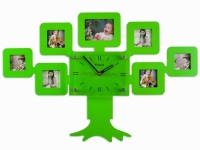 Часы настенные семейное дерево на 7 фото зеленые