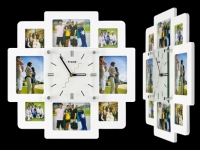 Часы настенные семейные на 8 фото белые