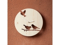 Деревянные часы Птички на ветке
