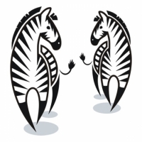 Интерьерная Наклейка Zebra