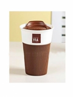 Керамическая чашка с крышкой шоколадная VIA. STARBUCKS