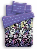 Комплект постельного белья полуторный Monster High Молнии