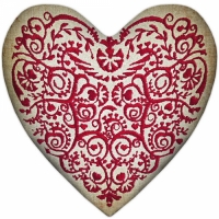Подушка-сердце орнамент
