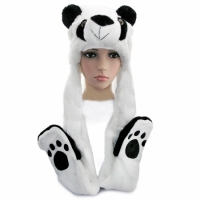 Шапка маска с лапками Панда