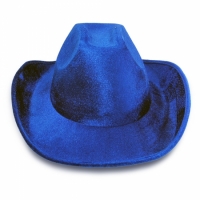 Шляпа Ковбоя велюровая (синяя)