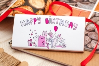 Шоколадная плитка Happy birthday от Cat