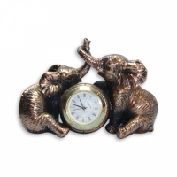Статуэтка  два слона + часы