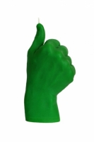 Свеча зеленая в виде руки Like