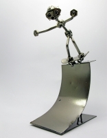 Техно арт скейтбордист металл 26Х13Х13 см