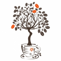 Виниловая Наклейка Coffee Tree
