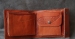 Кожаное портмоне с отделением на молнии Перья