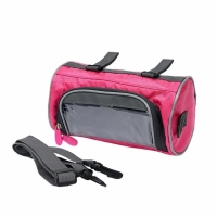 Водонепроницаемая велосипедная сумка с прозрачным карманом для телефона на руль (розовый)