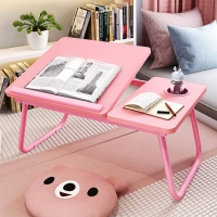Фото Столик пластиковый складной для ноутбука, планшета (Розовый)
