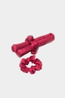 Атласные бигуди с резинкой для красивых локонов, красные