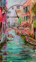 Часы на холсте Венеция 25х50