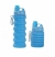 Collapsible silicone bottle with carabiner LUX Bottle 500 ml (blue)