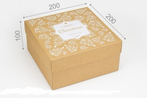 Подарочная коробка Merry christmas 20х20х10 см