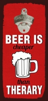 Фото Открывалка бутылок на стену Beer is cheaper than therary
