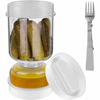 Банка с крышкой в форме песочных часов для хранения соления и оливок