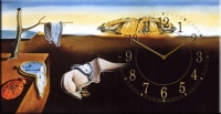 Часы на холсте Постоянство памяти (Сальвадор Дали) 25х50